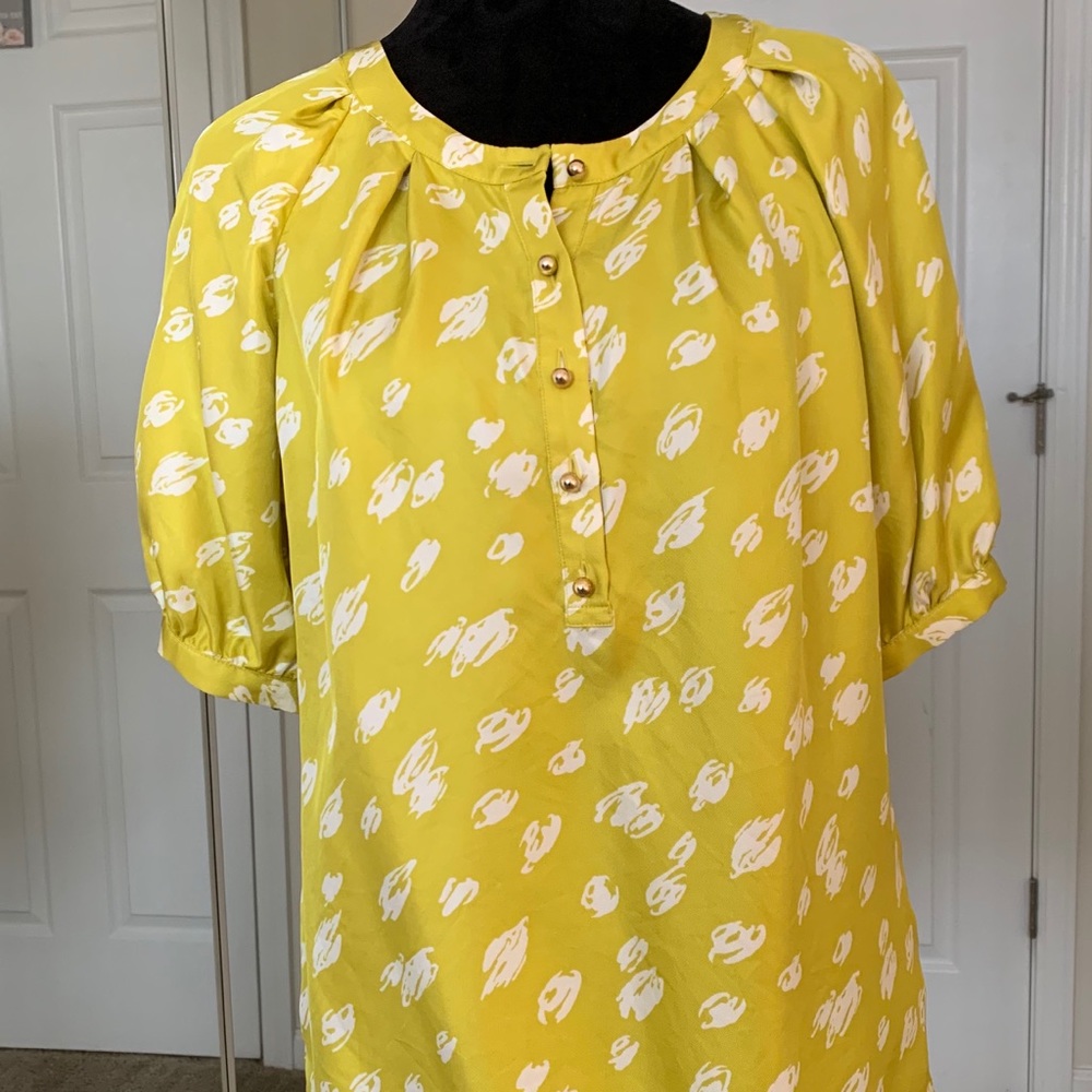 KATE SPADE 100% Silk Lime Green Women’s Blouse M